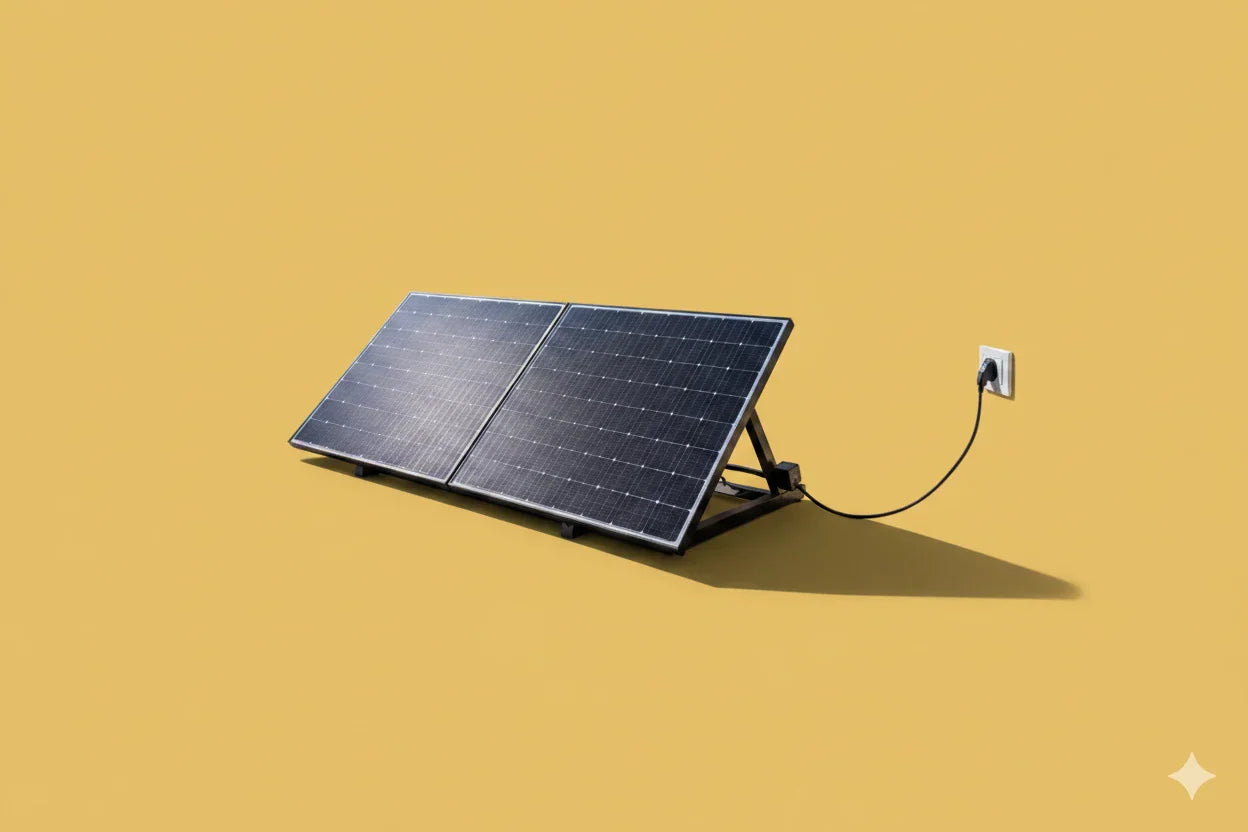 Panneau solaire sur prise