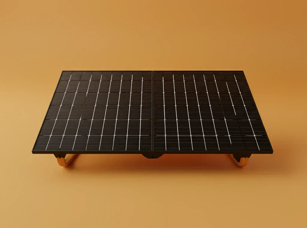 Kit solaire plug and play sur fond commercial orange Mon shopping solaire - Montpellier 