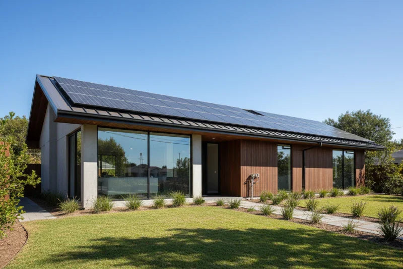 maison-moderne-avec-panneaux-solaires-sur-le-toit - Mon shopping solaire - Montpellier