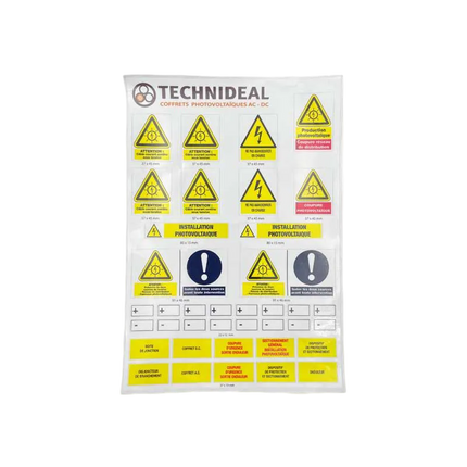 Étiquettes normalisées AC/DC