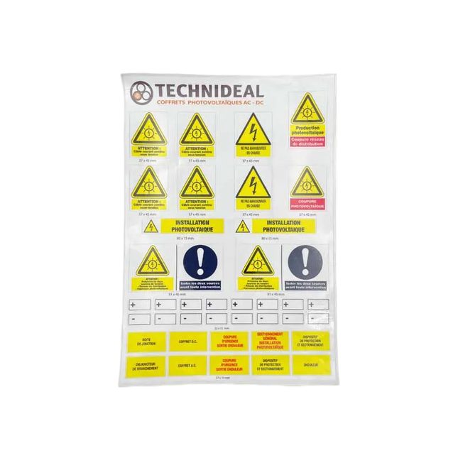 Étiquettes normalisées AC/DC