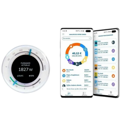 Ecojoko - Afficheur et son capteur disjoncteur