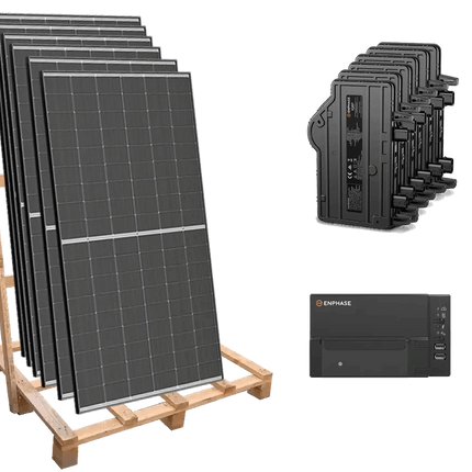 Kit solaire 3000 Wc Enphase (vue complète avec panneaux et micro-onduleurs) | Mon Shopping Solaire – Montpellier
