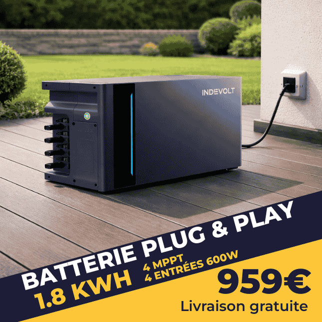 Indevolt - Batterie solaire SolidFlex 2000 Hybride Plug & Play