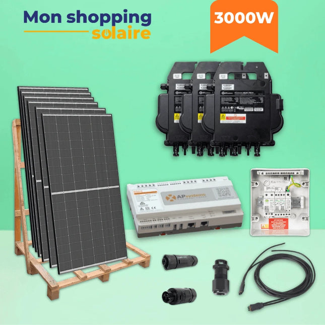 Kit solaire autoconsommation 3000W monophasé - Dmegc Apsystems DS3-H