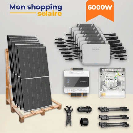 kit solaire autoconsommation 6000w marques sungrow et TCL Solar