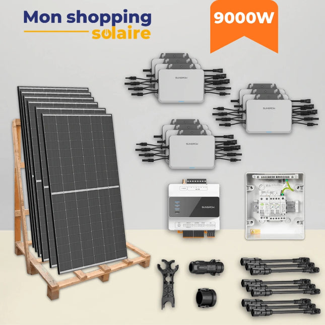 kit solaire autoconsommation 9000w marques sungrow et TCL Solar